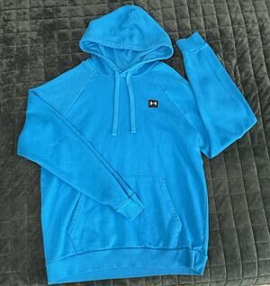 Under Armour Mens Loose Fit Pullover Hoodie Blue Med